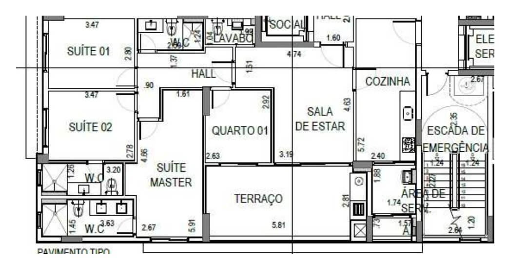 Planta 137,40 m² — Finais 01 e 03