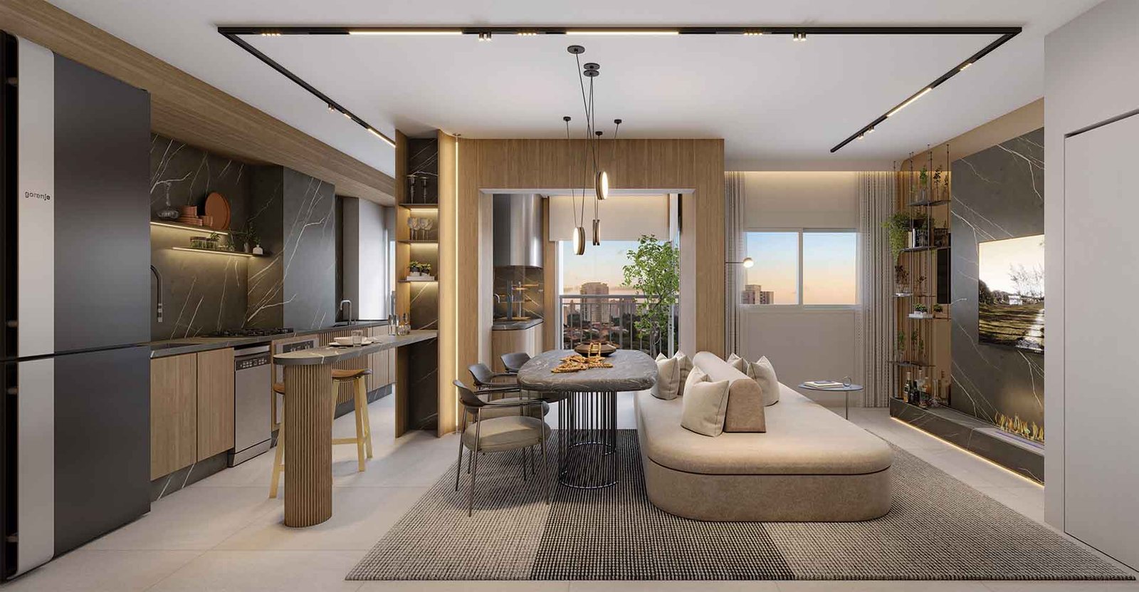 Living 76m²